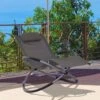 Outsunny Foldable Mesh Garden Rocking Chair - Grey - 84A-079GY -OUTSUNNY Sales Shop outsunny 84a 079gy 9