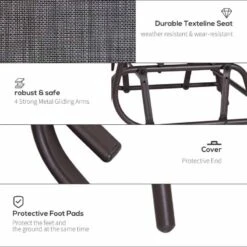 Outsunny 3 Piece Rattan Bistro Set With Rocking Chairs - Brown/Grey - 84A-084 16 Outsunny 3 Piece Rattan Bistro Set With Rocking Chairs - Brown/Grey - 84A-084 -OUTSUNNY Sales Shop outsunny 84a 084 4