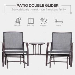 Outsunny 3 Piece Rattan Bistro Set With Rocking Chairs - Brown/Grey - 84A-084 15 Outsunny 3 Piece Rattan Bistro Set With Rocking Chairs - Brown/Grey - 84A-084 -OUTSUNNY Sales Shop outsunny 84a 084 5