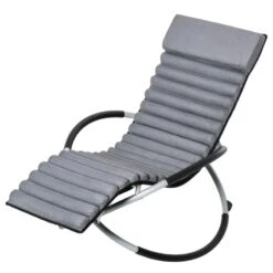 Outsunny Steel Frame Garden Rocking Chair-Grey-84A-159 -OUTSUNNY Sales Shop outsunny 84a 159 9