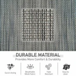 Outsunny Mesh Recliner Rocking Garden Chair - Dark Grey - 84A-160V70GY -OUTSUNNY Sales Shop outsunny 84a 160v70gy 6