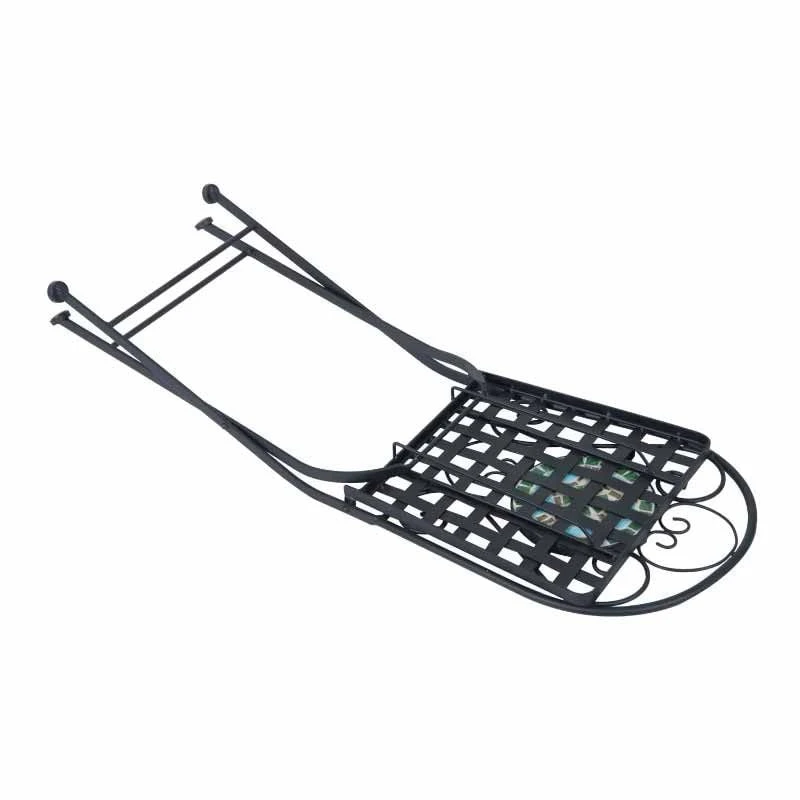 Outsunny 3 Piece Mosaic Metal Bistro Set - Black - 84B-052 5 Outsunny 3 Piece Mosaic Metal Bistro Set - Black - 84B-052 - Image 5