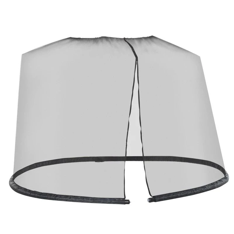 Outsunny 2.3m Umbrella/Table Mosquito Net - Black - 84B-063 2 Outsunny 2.3m Umbrella/Table Mosquito Net - Black - 84B-063 - Image 2