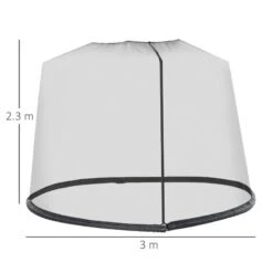 Outsunny 2.3m Umbrella/Table Mosquito Net - Black - 84B-063 18 Outsunny 2.3m Umbrella/Table Mosquito Net - Black - 84B-063 -OUTSUNNY Sales Shop outsunny 84b 063 2