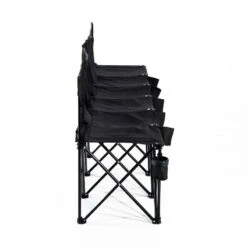 Outsunny 6 Seater Sports Folding Chair With Cup Holder & Carry Bag - Black - 84B-066BK -OUTSUNNY Sales Shop outsunny 84b 066bk 3