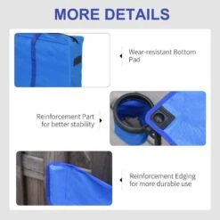 Outsunny 6 Seater Sports Folding Chair With Cup Holder & Carry Bag - Blue - 84B-066BU -OUTSUNNY Sales Shop outsunny 84b 066bu 5