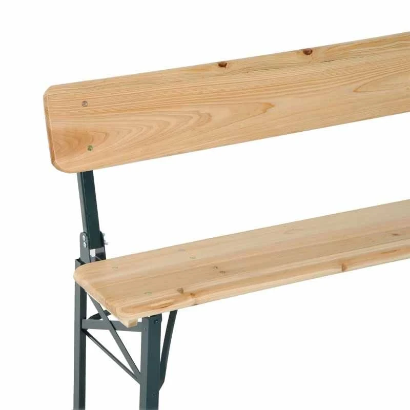 Outsunny 3 Piece Wooden Table & Bench Set - Natural Wood - 84B-106 8 Outsunny 3 Piece Wooden Table & Bench Set - Natural Wood - 84B-106 - Image 8