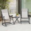 Outsunny 3 Piece Outdoor Rocking Bistro Set - Beige - 84B-202CW -OUTSUNNY Sales Shop outsunny 84b 202cw 1