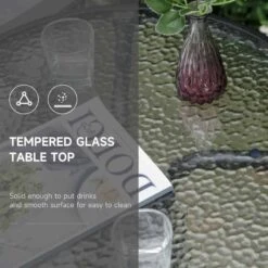 Outsunny 3 Piece Bistro Set With Folding Chairs & Adjustable Backrest - Grey - 84B-225GY 16 Outsunny 3 Piece Bistro Set With Folding Chairs & Adjustable Backrest - Grey - 84B-225GY -OUTSUNNY Sales Shop outsunny 84b 225gy 4