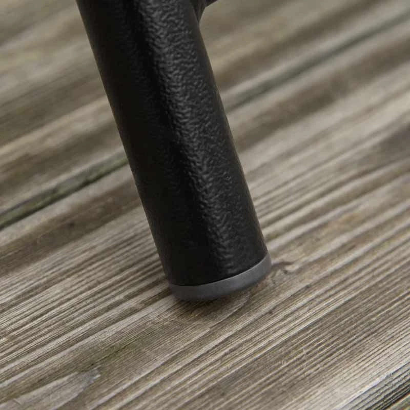 Outsunny 3 Piece Bistro Set With Folding Chairs & Adjustable Backrest - Grey - 84B-225GY 5 Outsunny 3 Piece Bistro Set With Folding Chairs & Adjustable Backrest - Grey - 84B-225GY - Image 5