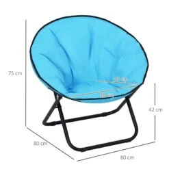 Outsunny Folding Saucer Moon Chair - Blue - 84B-299BU 19 Outsunny Folding Saucer Moon Chair - Blue - 84B-299BU -OUTSUNNY Sales Shop outsunny 84b 299bu 2