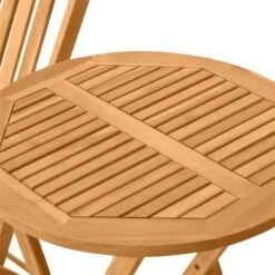 Outsunny 3 Piece Wooden Folding Bistro Set - Teak - 84B-316 -OUTSUNNY Sales Shop outsunny 84b 316 8
