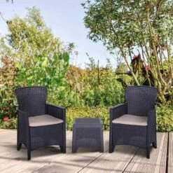 Outsunny 3 Piece Rattan Effect Garden Bistro Set - Dark Brown - 84B-322V70 16 Outsunny 3 Piece Rattan Effect Garden Bistro Set - Dark Brown - 84B-322V70 -OUTSUNNY Sales Shop outsunny 84b 322v70 1