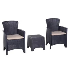 Outsunny 3 Piece Rattan Effect Garden Bistro Set - Dark Brown - 84B-322V70 17 Outsunny 3 Piece Rattan Effect Garden Bistro Set - Dark Brown - 84B-322V70 -OUTSUNNY Sales Shop outsunny 84b 322v70