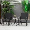 Outsunny Glider Rocking Patio Furniture Bistro Set - Black - 84B-359BK 3 Outsunny Glider Rocking Patio Furniture Bistro Set - Black - 84B-359BK -OUTSUNNY Sales Shop outsunny 84b 359bk 8