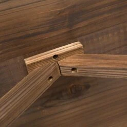 Outsunny Wooden Dining Table With Wheel Shaped Legs - 1130mm - Natural Fir Wood - 84B-361 -OUTSUNNY Sales Shop outsunny 84b 361 7