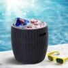 Outsunny Rattan Effect Lift-Top Ice Cooler Table - 45L - Black - 84B-364BK -OUTSUNNY Sales Shop outsunny 84b 364bk