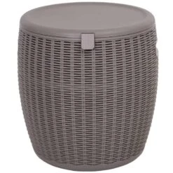 Outsunny Rattan Effect Lift-Top Ice Cooler Table - 45L - Grey - 84B-364GY -OUTSUNNY Sales Shop outsunny 84b 364gy 1