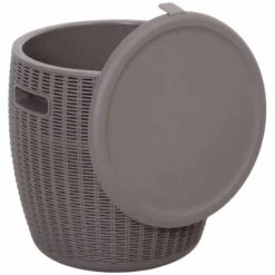 Outsunny Rattan Effect Lift-Top Ice Cooler Table - 45L - Grey - 84B-364GY -OUTSUNNY Sales Shop outsunny 84b 364gy 8