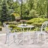 Outsunny 3 Piece Aluminium Bistro Set - White - 84B-505 -OUTSUNNY Sales Shop outsunny 84b 505 outdoor 1