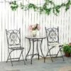 Outsunny 3 Piece Mosaic Tile Bistro Set Table And Folding Chairs - Grey - 84B-525 20 Outsunny 3 Piece Mosaic Tile Bistro Set Table And Folding Chairs - Grey - 84B-525 -OUTSUNNY Sales Shop outsunny 84b 525 10