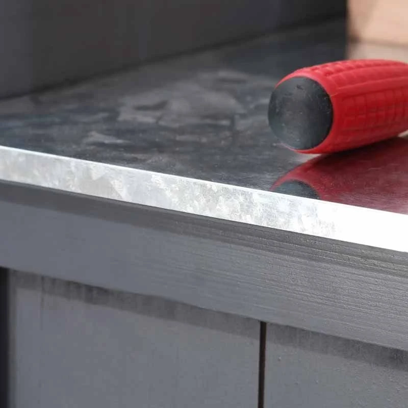 Outsunny Outdoor Garden Wooden Storage Cabinet 98W X 48D X 95.5Hcm - Grey - 84B-636GY 8 Outsunny Outdoor Garden Wooden Storage Cabinet 98W X 48D X 95.5Hcm - Grey - 84B-636GY - Image 8