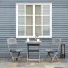 Outsunny 3 Piece Garden Bistro Set With Foldable Coffee Table & Chairs - Grey - 84B-638 -OUTSUNNY Sales Shop outsunny 84b 638 9