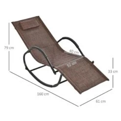 Outsunny Garden Rocking Chair - Brown - 84B-679BN -OUTSUNNY Sales Shop outsunny 84b 679bn 2
