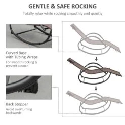 Outsunny Garden Rocking Chair - Brown - 84B-679BN -OUTSUNNY Sales Shop outsunny 84b 679bn 3