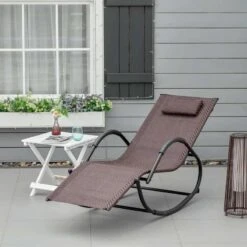Outsunny Garden Rocking Chair - Brown - 84B-679BN