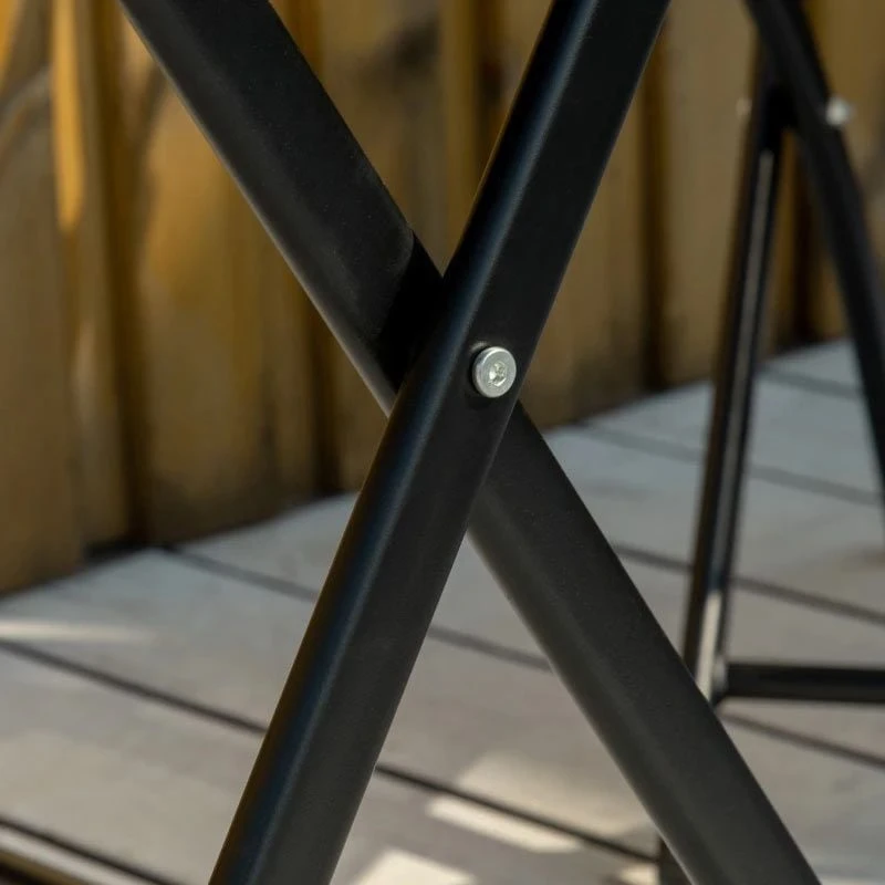 Outsunny 3 Piece Bistro Set Folding Table & Chairs - Black - 84B-692 5 Outsunny 3 Piece Bistro Set Folding Table & Chairs - Black - 84B-692 - Image 5