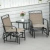 Outsunny 2-Person Garden Rocking Chair With Center Table - Brown - 84B-735 20 Outsunny 2-Person Garden Rocking Chair With Center Table - Brown - 84B-735 -OUTSUNNY Sales Shop outsunny 84b 735 11