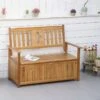 Outsunny 2-Seater Wood Storage Garden Bench - Natural - 84B-740ND -OUTSUNNY Sales Shop outsunny 84b 740nd