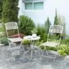 Outsunny Metal Bistro Set For 2 With Folding Chairs And Round Table - White - 84B-838 -OUTSUNNY Sales Shop outsunny 84b 838 1