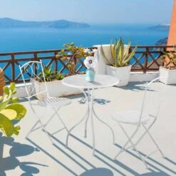 Outsunny 3 Piece Mosaic Bistro Set - White - 84B-875 -OUTSUNNY Sales Shop outsunny 84b 875 9