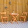 Outsunny 3 Piece Wood Patio Bistro Set -Teak - 84B-900 -OUTSUNNY Sales Shop outsunny 84b 900 1