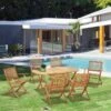 Outsunny 7 Piece Wooden Outdoor Patio Furniture Table & Armchairs Set - Teak- 84B-938 -OUTSUNNY Sales Shop outsunny 84b 938 1