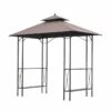 Outsunny BBQ Gazebo Shelter L250 X W150 X H255cm With Side Shelves - Black/Coffee - 84C-008