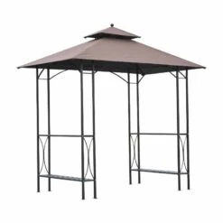 Outsunny BBQ Gazebo Shelter L250 X W150 X H255cm With Side Shelves - Black/Coffee - 84C-008 14 Outsunny BBQ Gazebo Shelter L250 X W150 X H255cm With Side Shelves - Black/Coffee - 84C-008 -OUTSUNNY Sales Shop outsunny 84c 008 bbq shelter