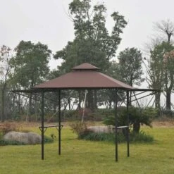 Outsunny BBQ Canopy Shelter L250 X W150 X H250cm With Side Shelves - Coffee - 84C-011 13 Outsunny BBQ Canopy Shelter L250 X W150 X H250cm With Side Shelves - Coffee - 84C-011 -OUTSUNNY Sales Shop outsunny 84c 011 bbq shelter 1