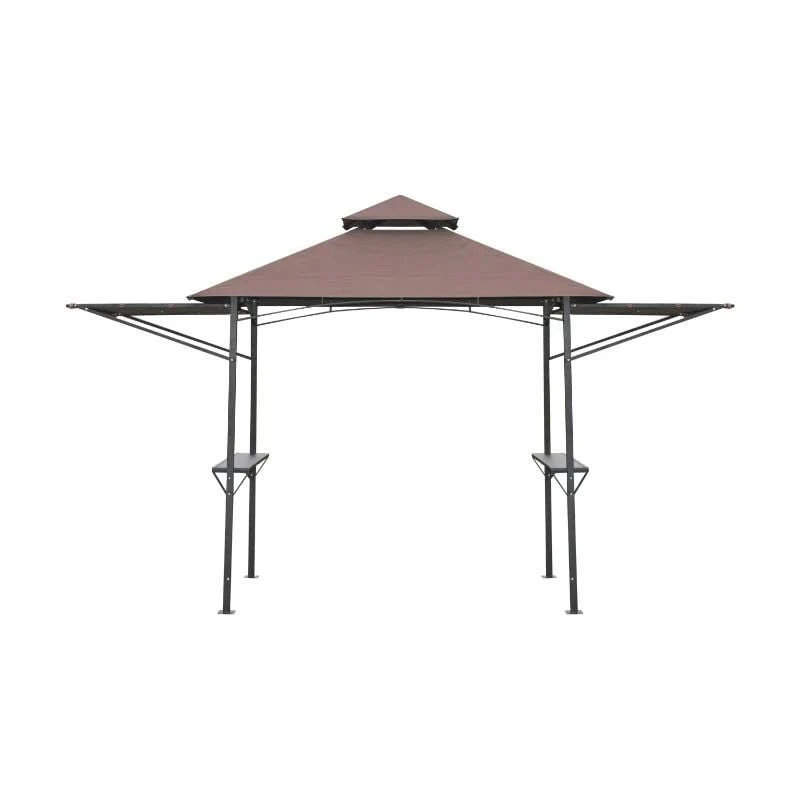 Outsunny BBQ Canopy Shelter L250 X W150 X H250cm With Side Shelves - Coffee - 84C-011 5 Outsunny BBQ Canopy Shelter L250 X W150 X H250cm With Side Shelves - Coffee - 84C-011 - Image 5