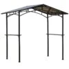 Outsunny BBQ Gazebo Shelter 2.5 X 1.5M With Side Shelves PC Roof Aluminium - Black - 84C-220 3 Outsunny BBQ Gazebo Shelter 2.5 X 1.5M With Side Shelves PC Roof Aluminium - Black - 84C-220 -OUTSUNNY Sales Shop outsunny 84c 220 bbq shelter