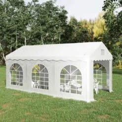 Outsunny Garden Gazebo Marquee With Windows And Sidewalls 3000x6000mm - White - 84C-316 -OUTSUNNY Sales Shop outsunny 84c 316 9