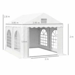 Outsunny Garden Gazebo Marquee With Windows And Sidewalls 3000x4000mm - White - 84C-316V01 -OUTSUNNY Sales Shop outsunny 84c 316v01 2