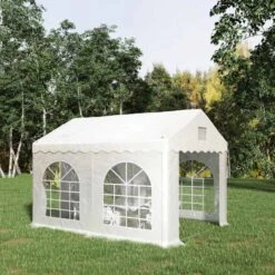 Outsunny Garden Gazebo Marquee With Windows And Sidewalls 3000x4000mm - White - 84C-316V01 -OUTSUNNY Sales Shop outsunny 84c 316v01 9