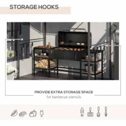 Outsunny BBQ Canopy Shelter 2M (7ft) With Metal Frame And Canopy With Hooks - Beige - 84C-429V00BG 15 Outsunny BBQ Canopy Shelter 2M (7ft) With Metal Frame And Canopy With Hooks - Beige - 84C-429V00BG -OUTSUNNY Sales Shop outsunny 84c 429v00bg bbq shelter 4