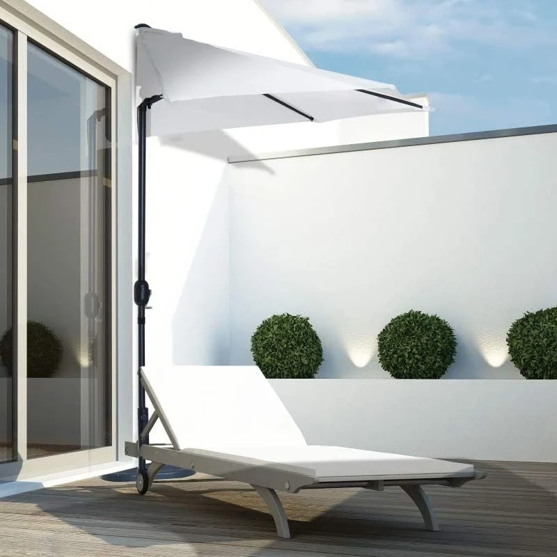 Outsunny 3m Balcony Half Parasol - White - 84D-008CW 3 Outsunny 3m Balcony Half Parasol - White - 84D-008CW - Image 3