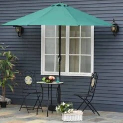 Outsunny 3m Half Round Balcony Parasol - Green - 84D-008GN 13 Outsunny 3m Half Round Balcony Parasol - Green - 84D-008GN -OUTSUNNY Sales Shop outsunny 84d 008gn 9