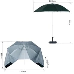 Outsunny All-Weather Beach Umbrella - Green - 84D-022GN -OUTSUNNY Sales Shop outsunny 84d 022gn 10