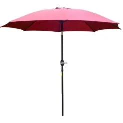 Outsunny 2.6m Umbrella Parasol - Red - 84D-023WR -OUTSUNNY Sales Shop outsunny 84d 023wr 8